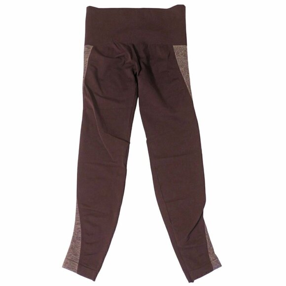 Spanx Assets Look at Me Now Seamless Leggings Maroon/Space Dye 2-Tone Medium - Picture 2 of 4